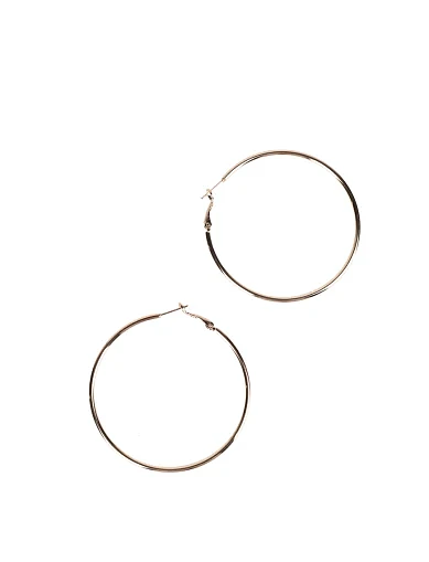 Серьги круглые в позолоте - фото 2 - Miraton