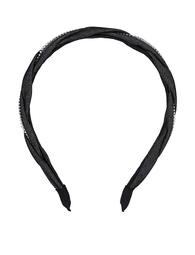 Обруч плетений зі стразами(KH-4) - фото 1 - Miraton