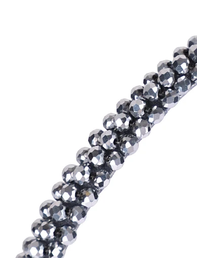 Обруч тонкий з камінням в сріблі(KH-7) - фото 3 - Miraton