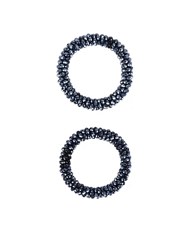 Набір з 2-х резинок для волосся сині намистини(PS-1) - фото 1 - Miraton