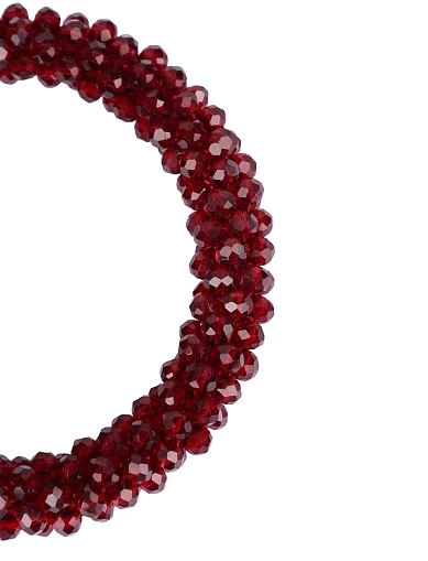 Набір з 2-х резинок для волосся гранатові намистини(PS-2) - фото 2 - Miraton