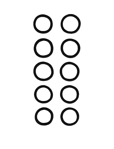 Набор резинок черные (10 шт.) - фото 2 - Miraton