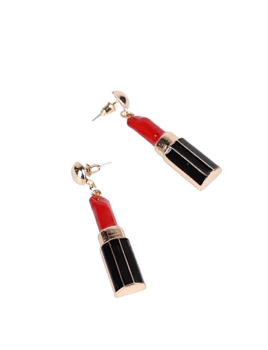 Серьги подвески помада - фото 2 - Miraton