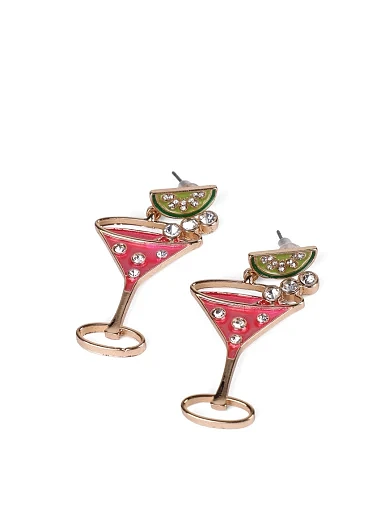 Сережки-підвіски келих мартіні(KB-7) - фото 2 - Miraton