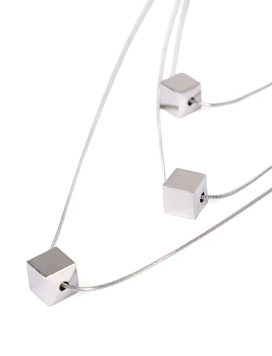 Кольє багатошарове в сріблі(KB-26) - фото 2 - Miraton