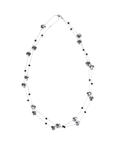 Кольє багатошарове в сріблі(KB-27) - фото 1 - Miraton