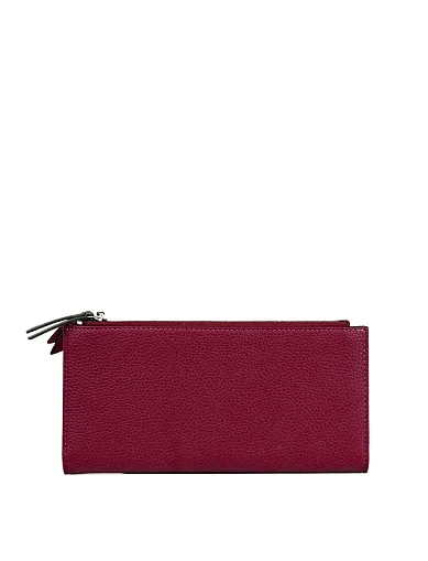 Кошелек кожаный бордовый - фото 1 - Miraton