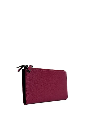 Кошелек кожаный бордовый - фото 3 - Miraton