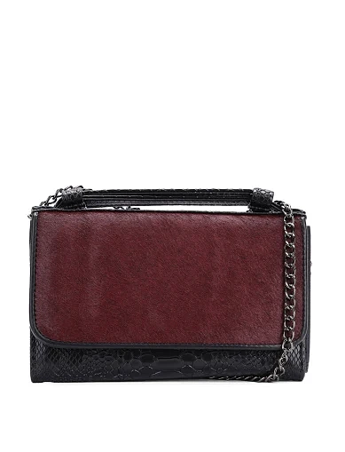 Гаманець на ланцюжку шкіряний чорний(AS-1) - фото 1 - Miraton