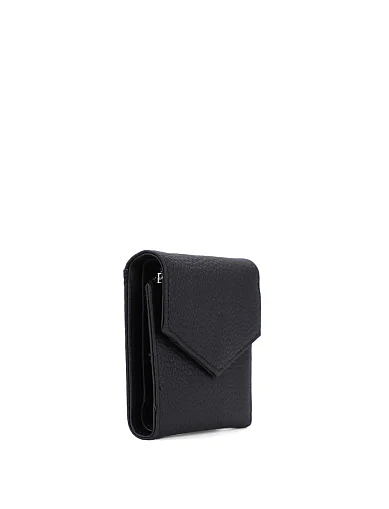 Кошелек кожаный черный - фото 2 - Miraton