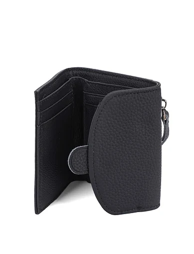 Гаманець шкіряний чорний(705-1) - фото 4 - Miraton