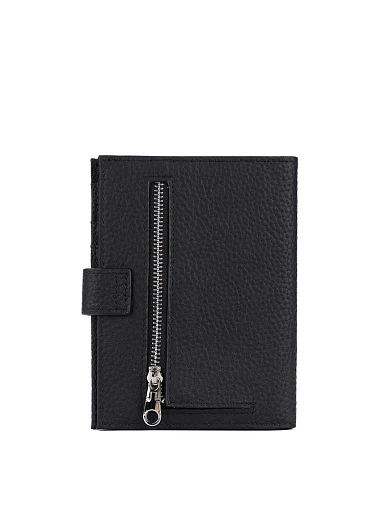 Кошелек кожаный черный - фото 3 - Miraton