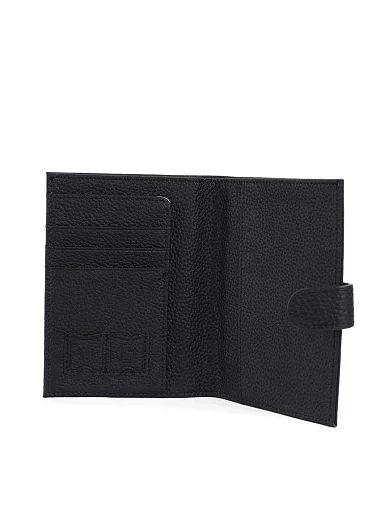 Кошелек кожаный черный - фото 4 - Miraton