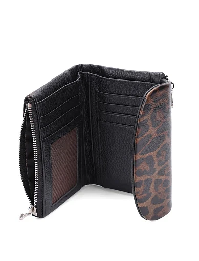 Гаманець шкіряний леопардовий(6014) - фото 4 - Miraton