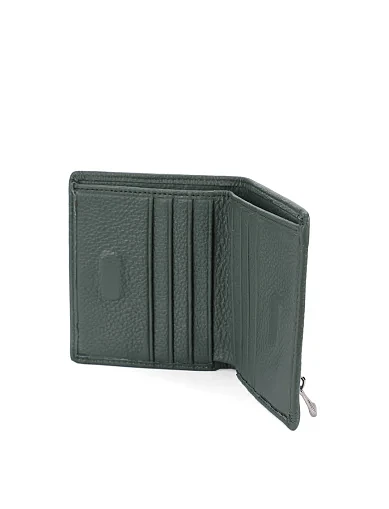 Гаманець на магніті шкіряний зелений(3048-2) - фото 4 - Miraton