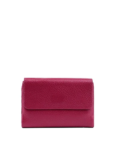 Кошелек кожаный бордовый - фото 1 - Miraton