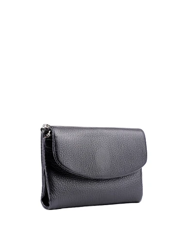 Кошелек на магните кожаный черный - фото 2 - Miraton