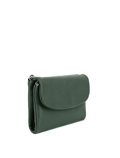 Кошелек на магните кожаный зеленый - фото 2 - Miraton