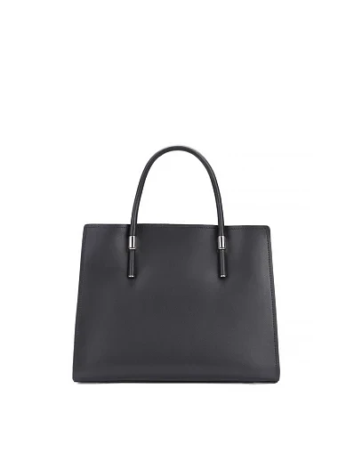 Женская сумка тоут кожаная черная - фото 1 - Miraton