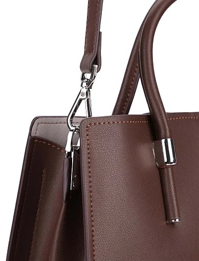 Жіноча сумка тоут шкіряна коричнева(2116-2) - фото 5 - Miraton
