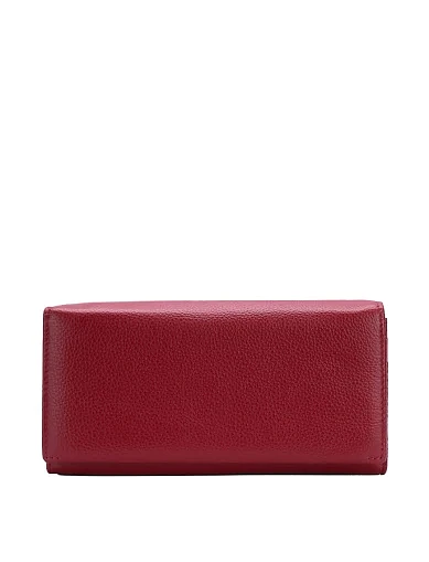 Кошелек на магните кожаный бордовый - фото 1 - Miraton