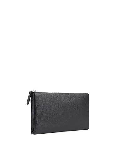 Кошелек на магните кожаный черный - фото 2 - Miraton