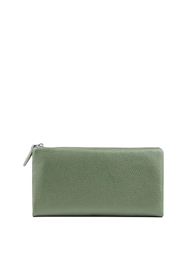 Кошелек на магните кожаный зеленый - фото 1 - Miraton