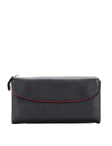 Кошелек кожаный черный - фото 1 - Miraton