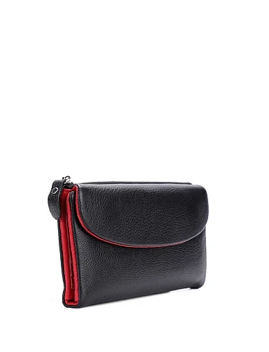 Кошелек кожаный черный - фото 2 - Miraton