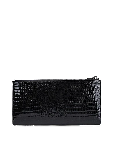 Кошелек на магните кожаный черный - фото 3 - Miraton