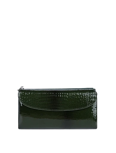 Кошелек на магните кожаный зеленый - фото 1 - Miraton