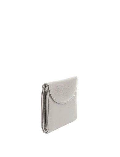 Кошелек на магните кожаный молочный - фото 2 - Miraton