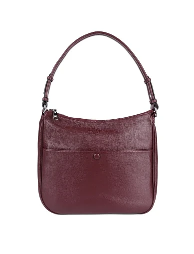 Женская сумка хобо MIRATON кожаная бордовая - фото 1 - Miraton