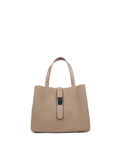 Женская сумка кожаная бежевая - фото 1 - Miraton