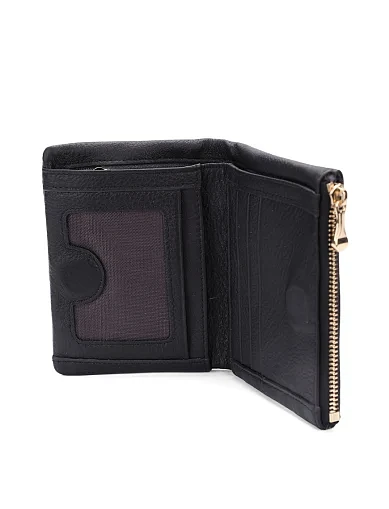 Кошелек на магните кожаный черный - фото 4 - Miraton