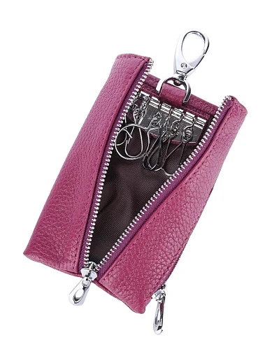 Ключниці шкіряні рожеві(196-2) - фото 4 - Miraton