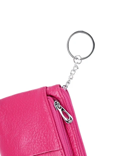 Монетниця шкіряна рожева(079-4) - фото 4 - Miraton