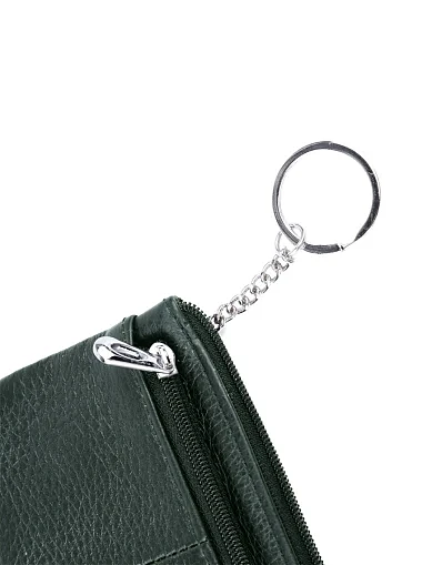 Монетниця шкіряна зелена(079-3) - фото 4 - Miraton