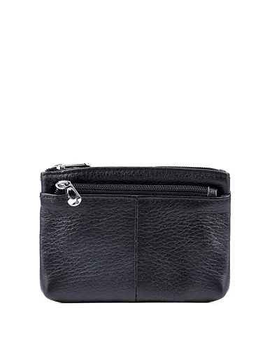 Монетниця шкіряна чорна(079-1) - фото 1 - Miraton