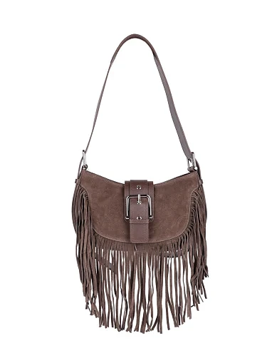 Женская сумка через плечо MIRATON замшевая зеленая - фото 1 - Miraton