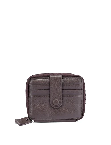 Монетница кожаная коричневая - фото 1 - Miraton