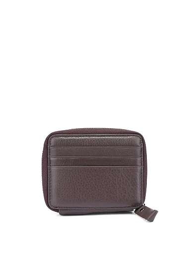 Монетница кожаная коричневая - фото 3 - Miraton