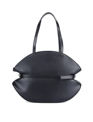 Женская сумка через плечо MIRATON кожаная черная - фото 4 - Miraton