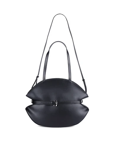 Женская сумка через плечо MIRATON кожаная черная - фото 7 - Miraton