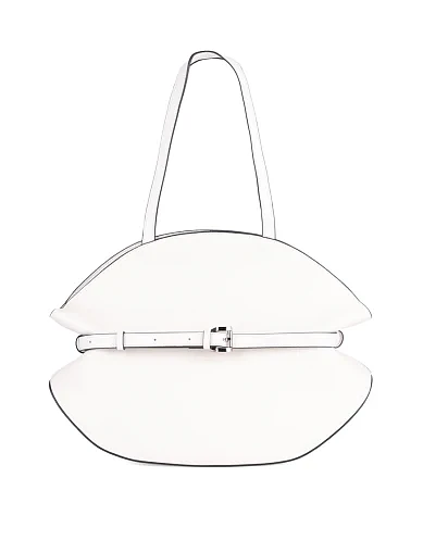 Женская сумка через плечо MIRATON кожаная белая - фото 1 - Miraton