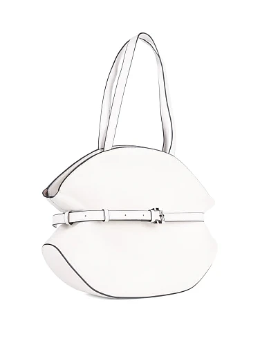 Женская сумка через плечо MIRATON кожаная белая - фото 3 - Miraton