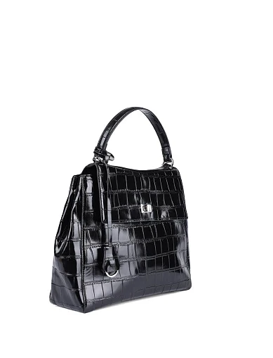 Женская сумка-рюкзак MIRATON кожаная черная - фото 2 - Miraton