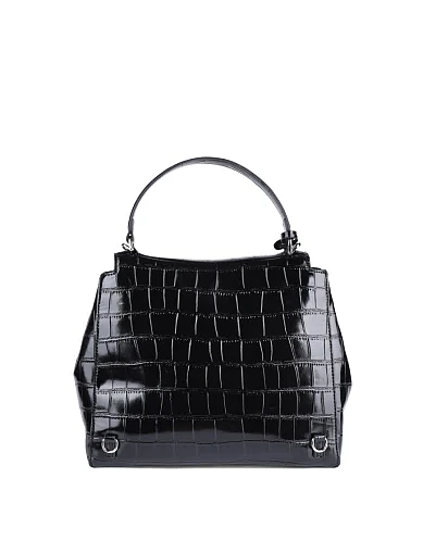 Женская сумка-рюкзак MIRATON кожаная черная - фото 3 - Miraton