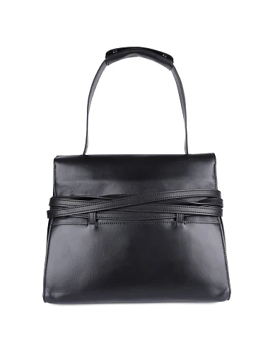 Женская сумка тоут MIRATON кожаная черная - фото 3 - Miraton