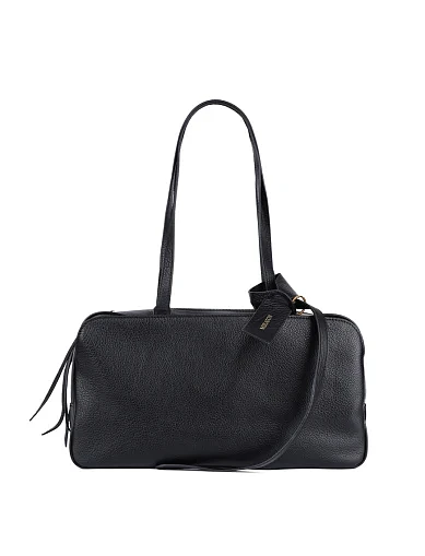 Женская сумка через плечо MIRATON кожаная черная - фото 1 - Miraton